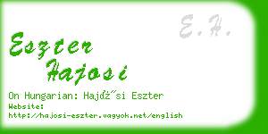 eszter hajosi business card